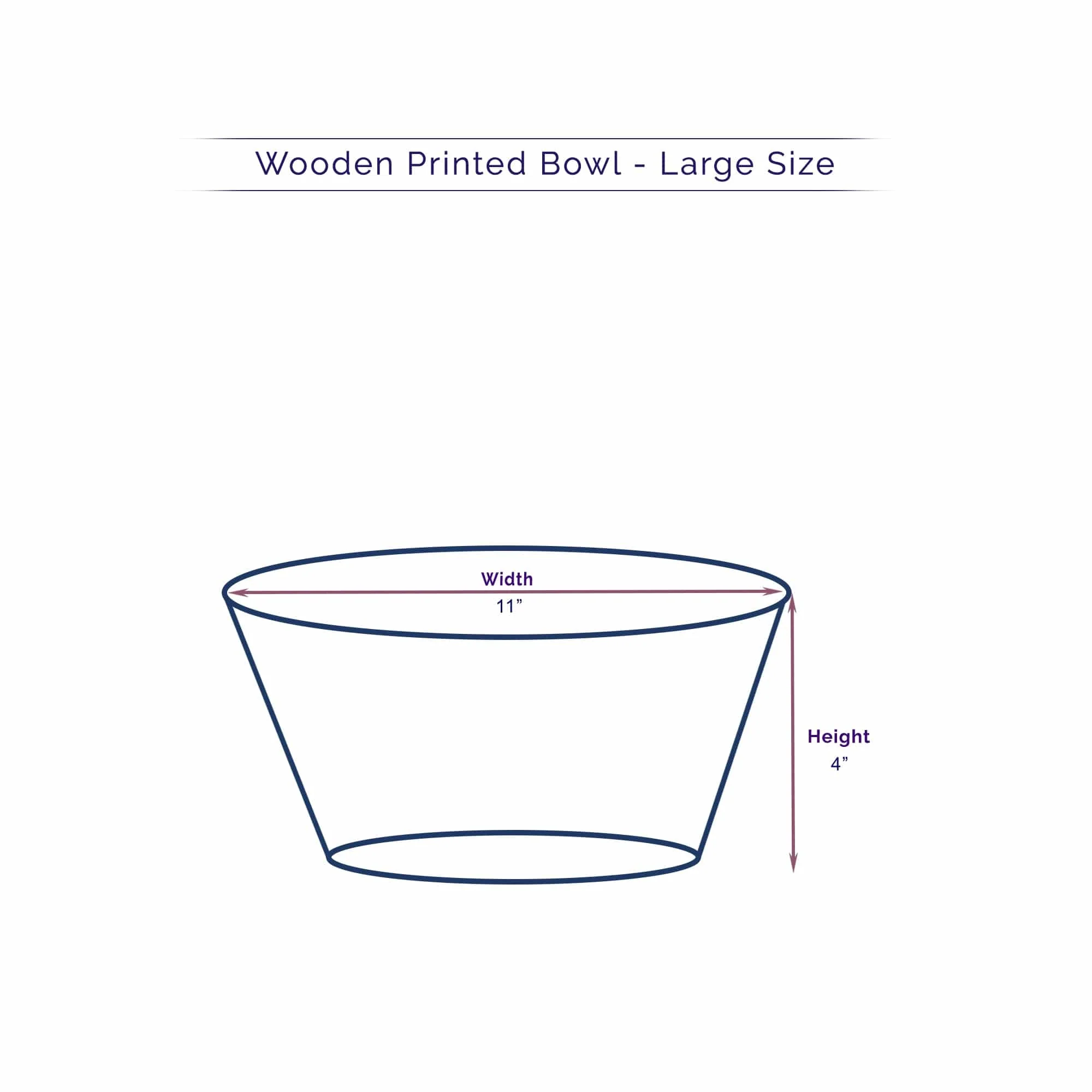 Wooden Printed Bowl - 25003 - Image 4