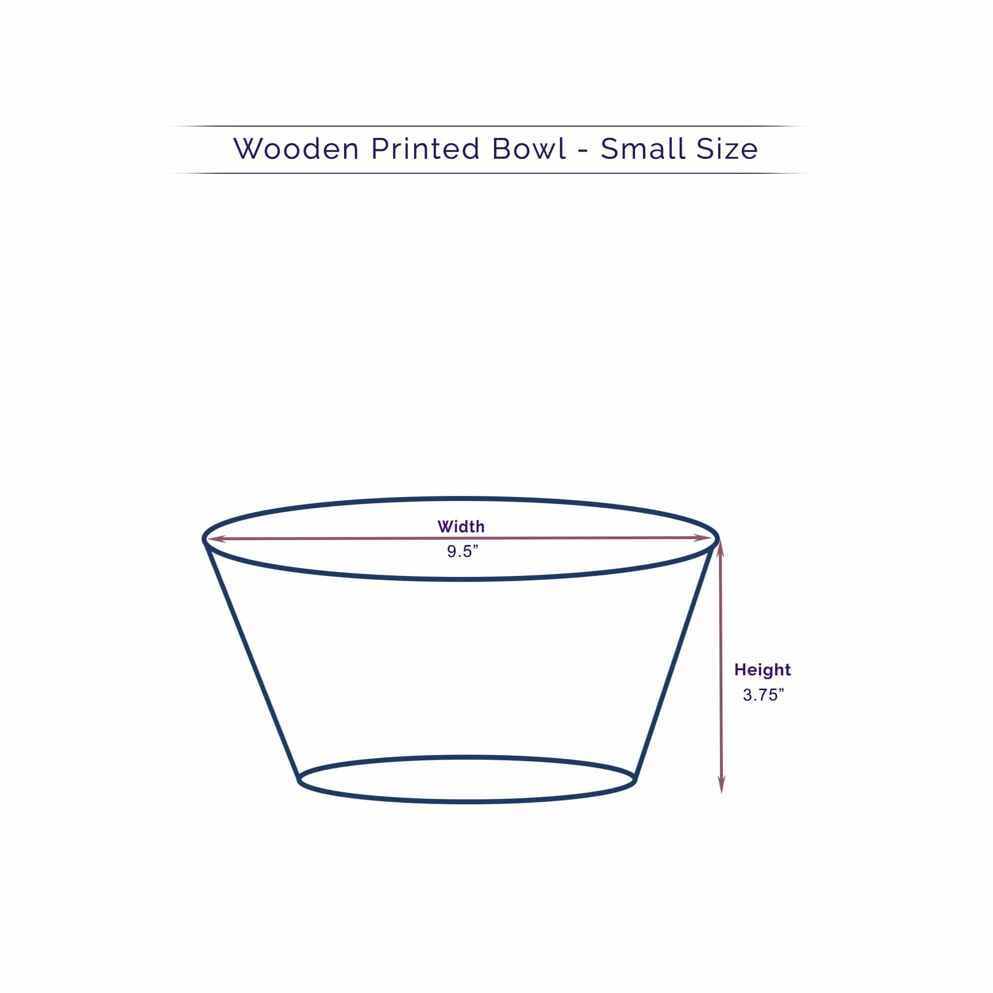 Wooden Printed Bowl - 25003 - Image 5