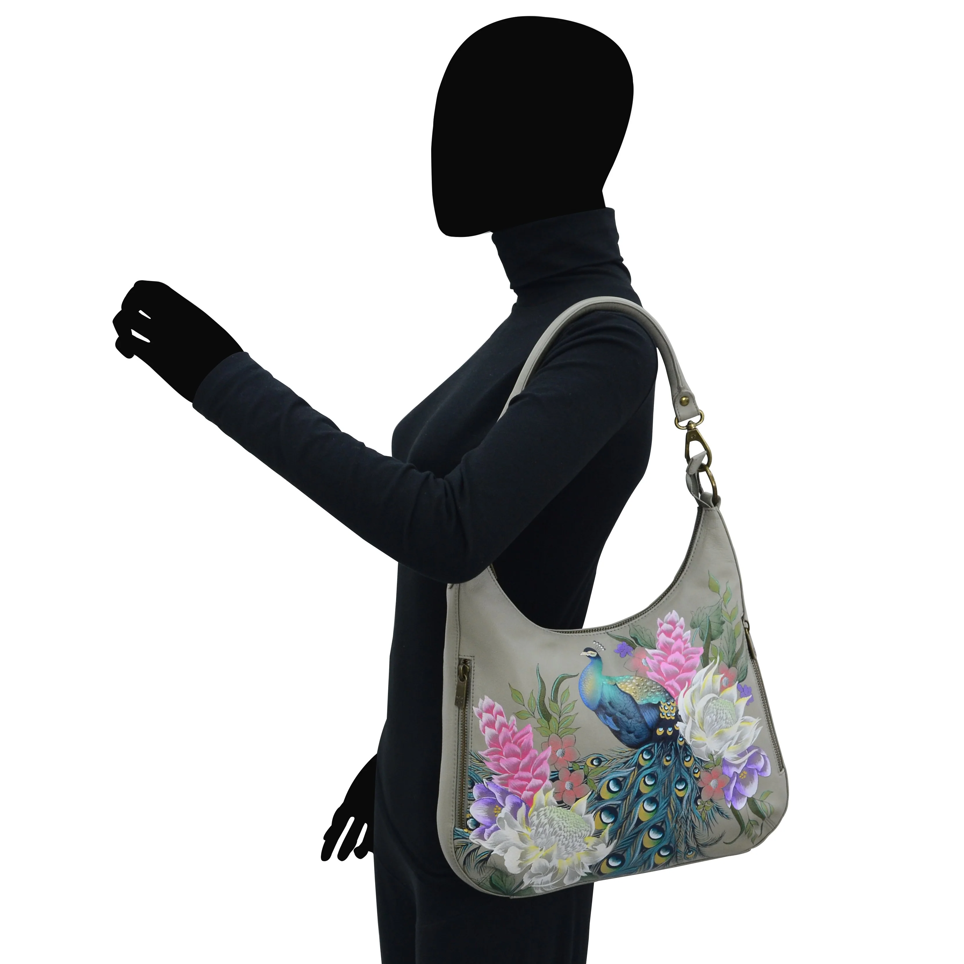 Convertible Slim Hobo With Crossbody Strap - 662 - Image 6