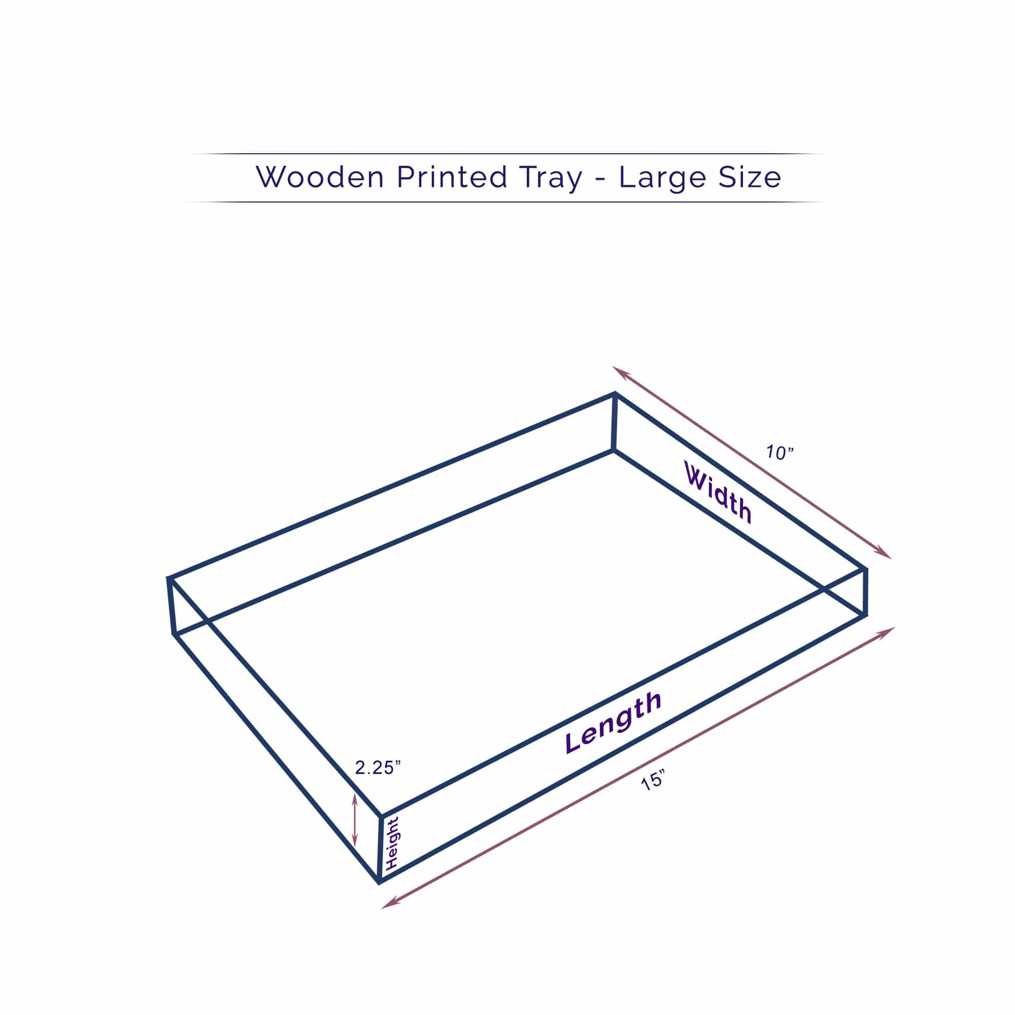 Wooden Printed Tray - 25001 - Image 4
